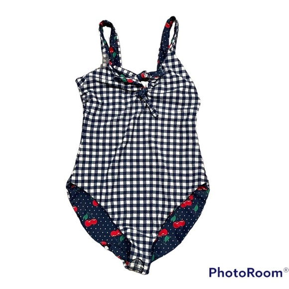 Juicy Couture Cherry Plaid Reversible One Piece Swim Suit Size XL new with tags - Picture 3 of 8